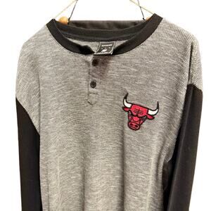 🎉HP!🎉 Mens NBA UNK Chicago Bulls Gray Long Sleeve Thermal Top (L)